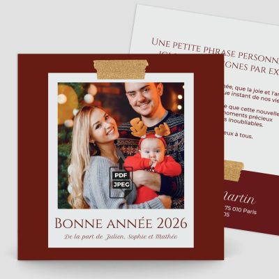 Carte de voeux recto verso