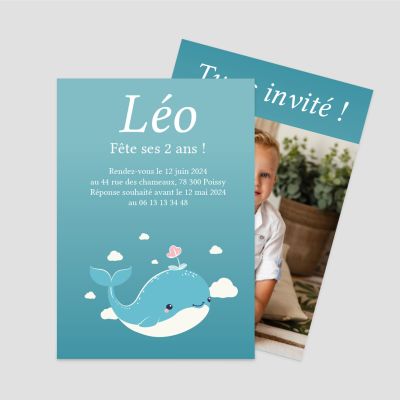 Carton d'invitation A6 recto verso
