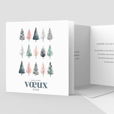 Carte de voeux 2 volets
