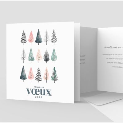 Carte de voeux 2 volets