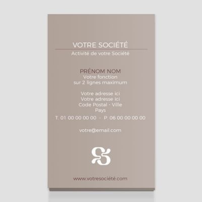 Carte de visite verticale