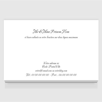 Carte de visite grand format