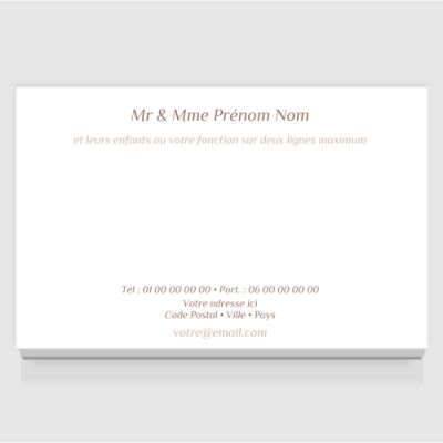 Carte de visite grand format