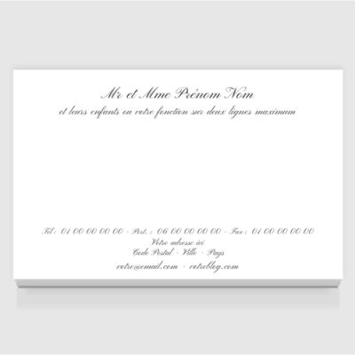 Carte de visite grand format