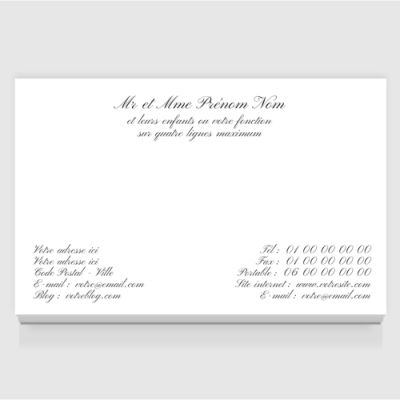 Carte de visite grand format