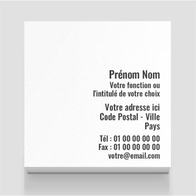 Carte de visite carrée
