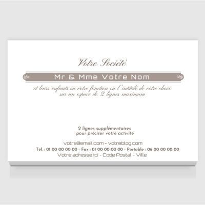 Carte de visite grand format