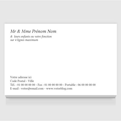 Carte de visite grand format