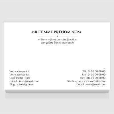 Carte de visite grand format