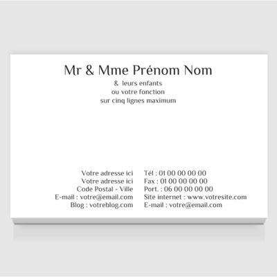 Carte de visite grand format