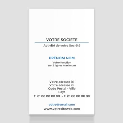 Carte de visite verticale