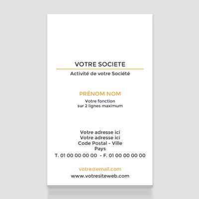 Carte de visite verticale