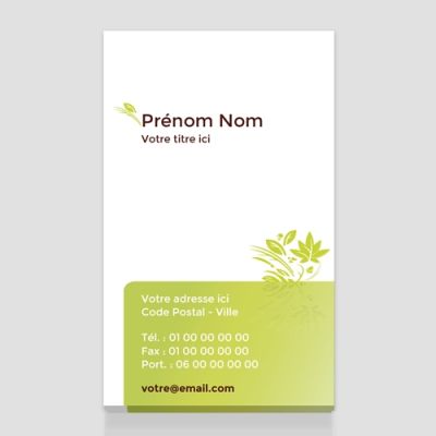 Carte de visite verticale