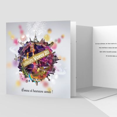 Carte de voeux 2 volets