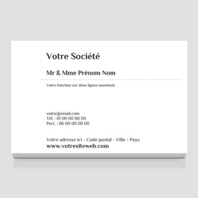 Carte de visite grand format