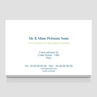 Carte de visite grand format