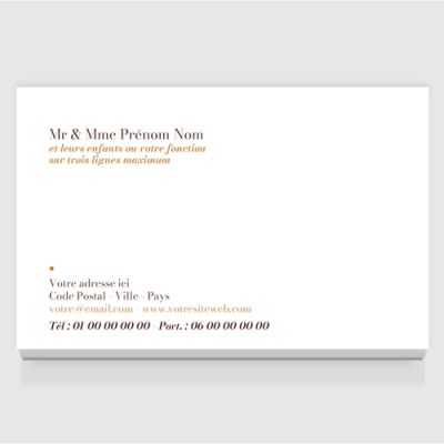 Carte de visite grand format