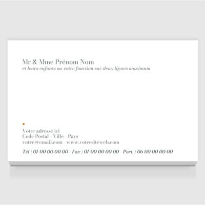 Carte de visite grand format