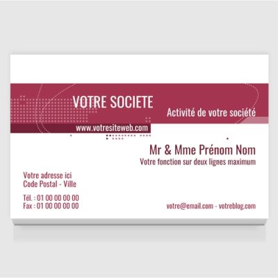 Carte de visite grand format