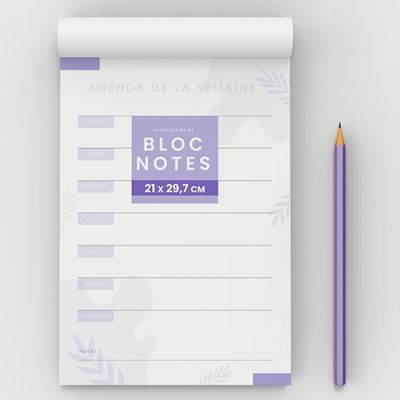 Bloc notes 50 feuillets