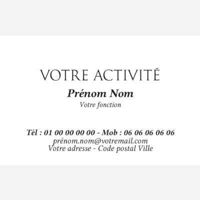 Carte De Visite Infirmiere