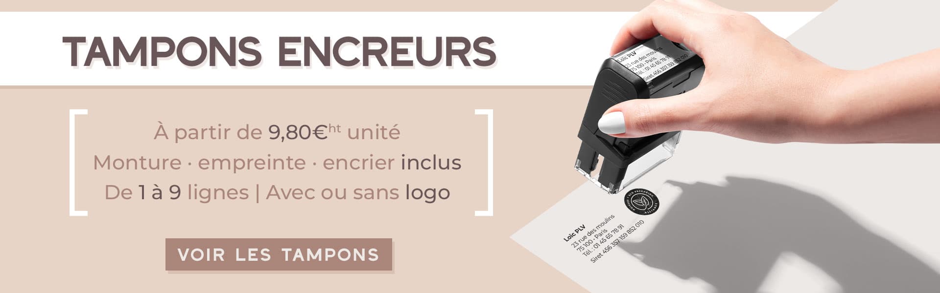 Tampons encreurs en 24h