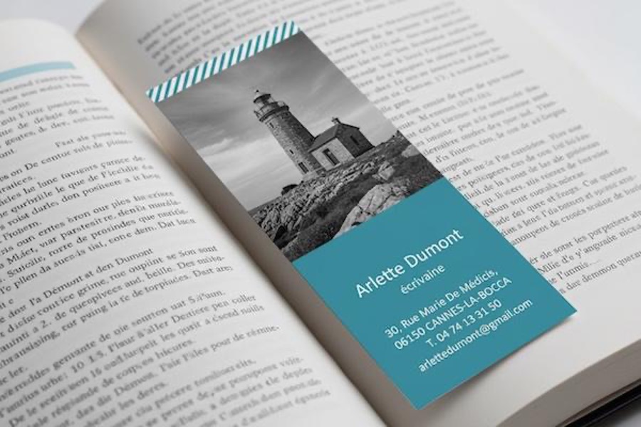 photo d&rsquo;un marque-page personnalis&eacute;