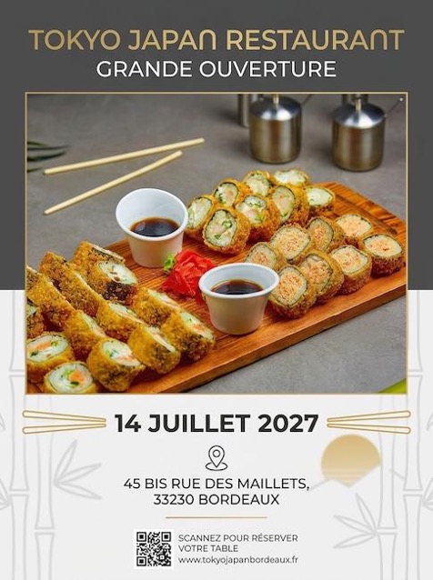 Exemple de flyer pour l'ouverture d'un restaurant