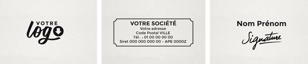 image de différents types d’impressions avec des tampons encreurs