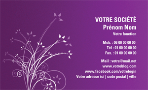 Carte de visite - Ref CV-A10385