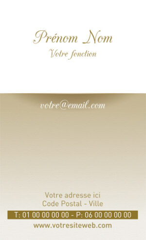 Carte de visite verticale - Ref CV-G10022