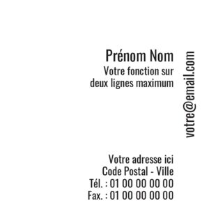 Carte de visite carrée - Ref CV-C10062
