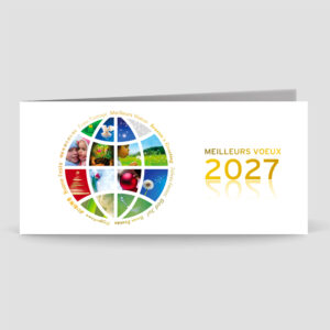 Carte de voeux 2 volets - Ref CX-B10338