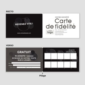 Carte de visite 2 volets - Ref CV-E10712