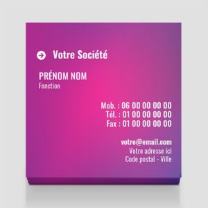 Carte de visite carrée - Ref CV-C11533