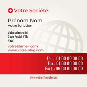 Carte de visite carrée - Ref CV-C11569