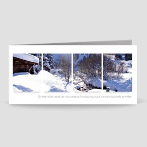 Carte de voeux 2 volets - Ref CX-B12545