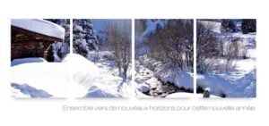 Carte de voeux 2 volets - Ref CX-B12545