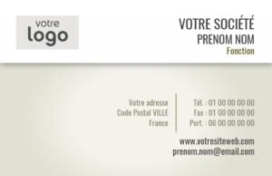 Carte de visite recto-verso - Ref CV-B12722
