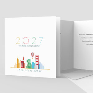 Carte de voeux 2 volets - Ref CX-A13532