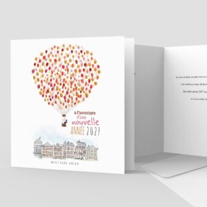 Carte de voeux 2 volets - Ref CX-A14280