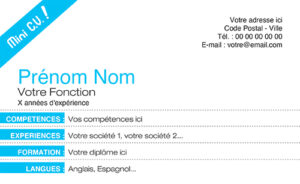 Carte de visite gratuite - Ref CV-A14324-GR