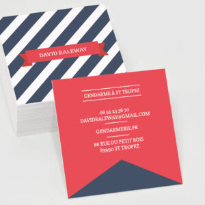 Carte de visite carrée RV - Ref CV-J14386