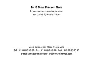Carte de visite grand format - Ref CV-D14926