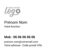 Carte de visite - Ref CV-B15226