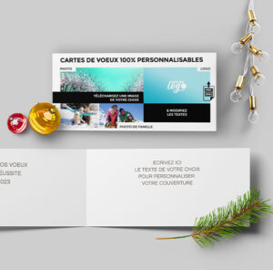 Carte de voeux 2 volets - Ref CX-B15445