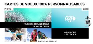 Carte de voeux 2 volets - Ref CX-B15445