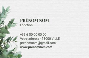 Carte de visite - Ref CV-B15655