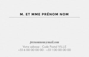 Carte de visite grand format - Ref CV-D15682