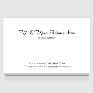 Carte de visite grand format - Ref CV-D15702